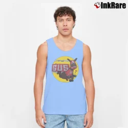 Men’s 70s Gus 1976 Mule Football Walt Disney World Disneyland Movie Cartoon Promo Tank Top in light blue | Breathable, Active-Friendly Design
