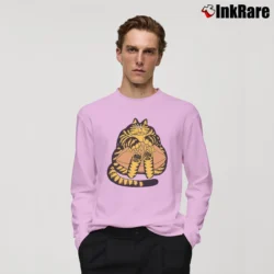 Men’s 70s Kliban Cat Football Crazy Hawaii 1975 Long-Sleeve Shirt in light pink | Sleek, Lightweight, Year-Round Wear