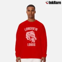 Men’s 70s Longview Lobos Texas Long-Sleeve Shirt in red | Sleek, Lightweight, Year-Round Wear