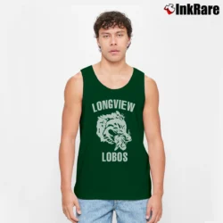 Men’s 70s Longview Lobos Texas Tank Top in forest green | Breathable, Active-Friendly Design