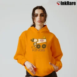 Women’s 70s Los Angeles Kings Snoopy Cozy Hoodie in orange | Warm, Structured, Stylish