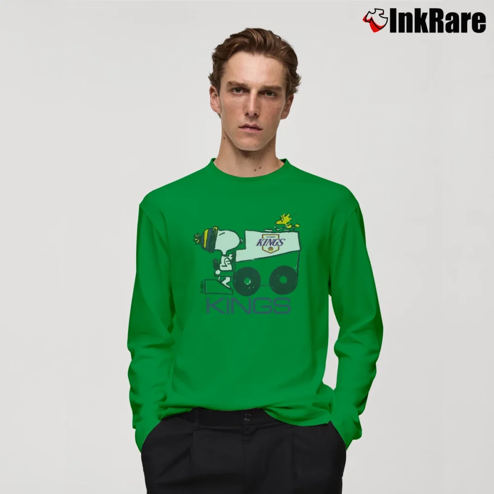 Men’s 70s Los Angeles Kings Snoopy Long-Sleeve Shirt in irish green | Sleek, Lightweight, Year-Round Wear
