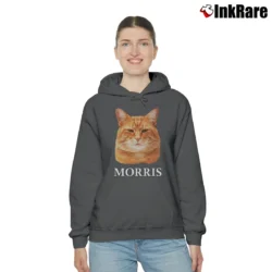 Women’s 70s Morris The Cat 9 Lives Brand Cozy Hoodie in charcoal | Warm, Structured, Stylish