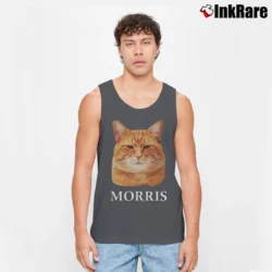 Men’s 70s Morris The Cat 9 Lives Brand Tank Top in charcoal | Breathable, Active-Friendly Design