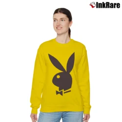 Women’s 70s Playboy Bunny Ringer Party Relaxed Sweatshirt in yellow | Soft, Laid-Back Vibe