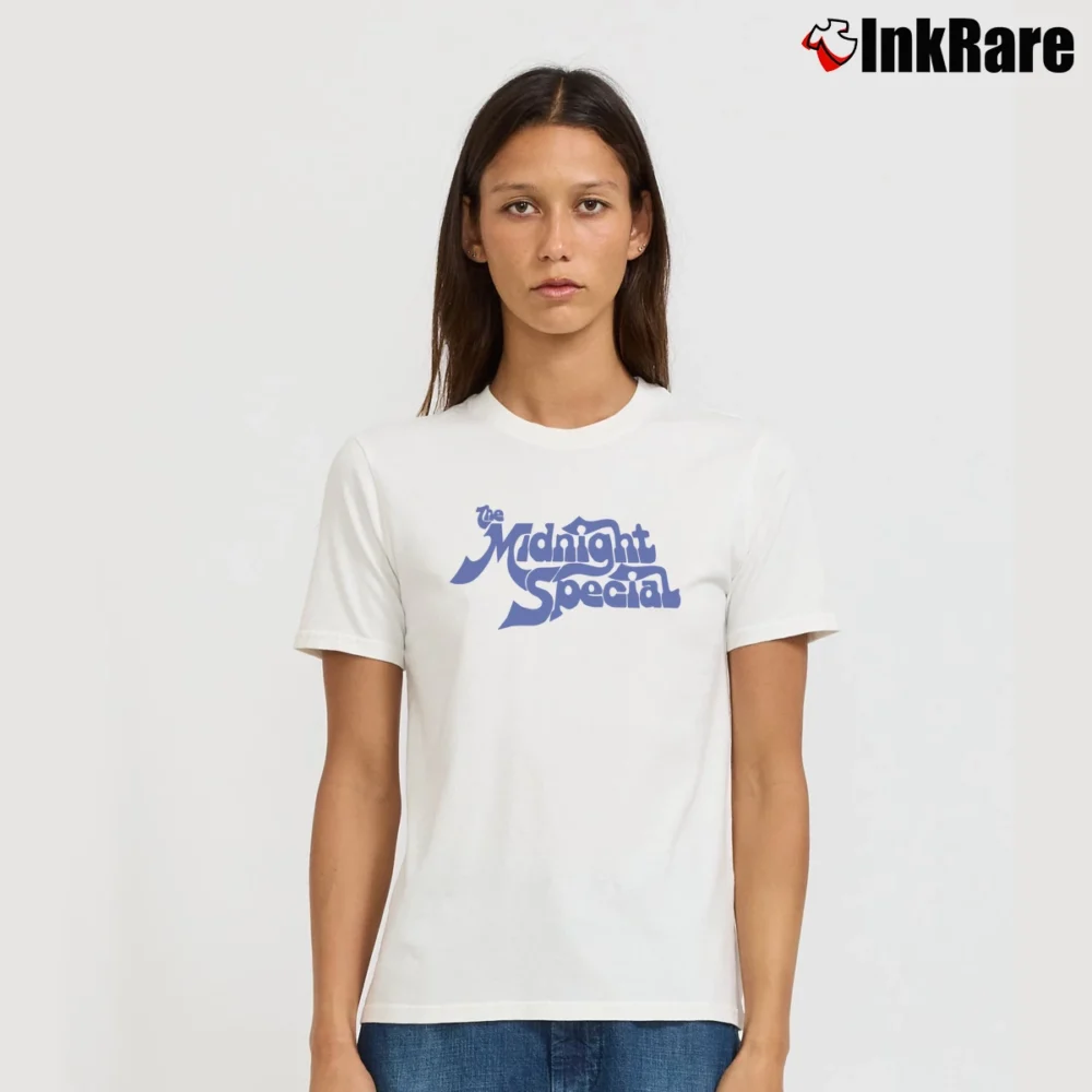 Women’s 70s The Midnight Special Tv Show Signature T-Shirt in white | Soft, Flattering Fit