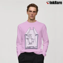 Men’s 70s Unistrut Mr Strut Walt Disney Eberl Iron Works Long-Sleeve Shirt in light pink | Sleek, Lightweight, Year-Round Wear