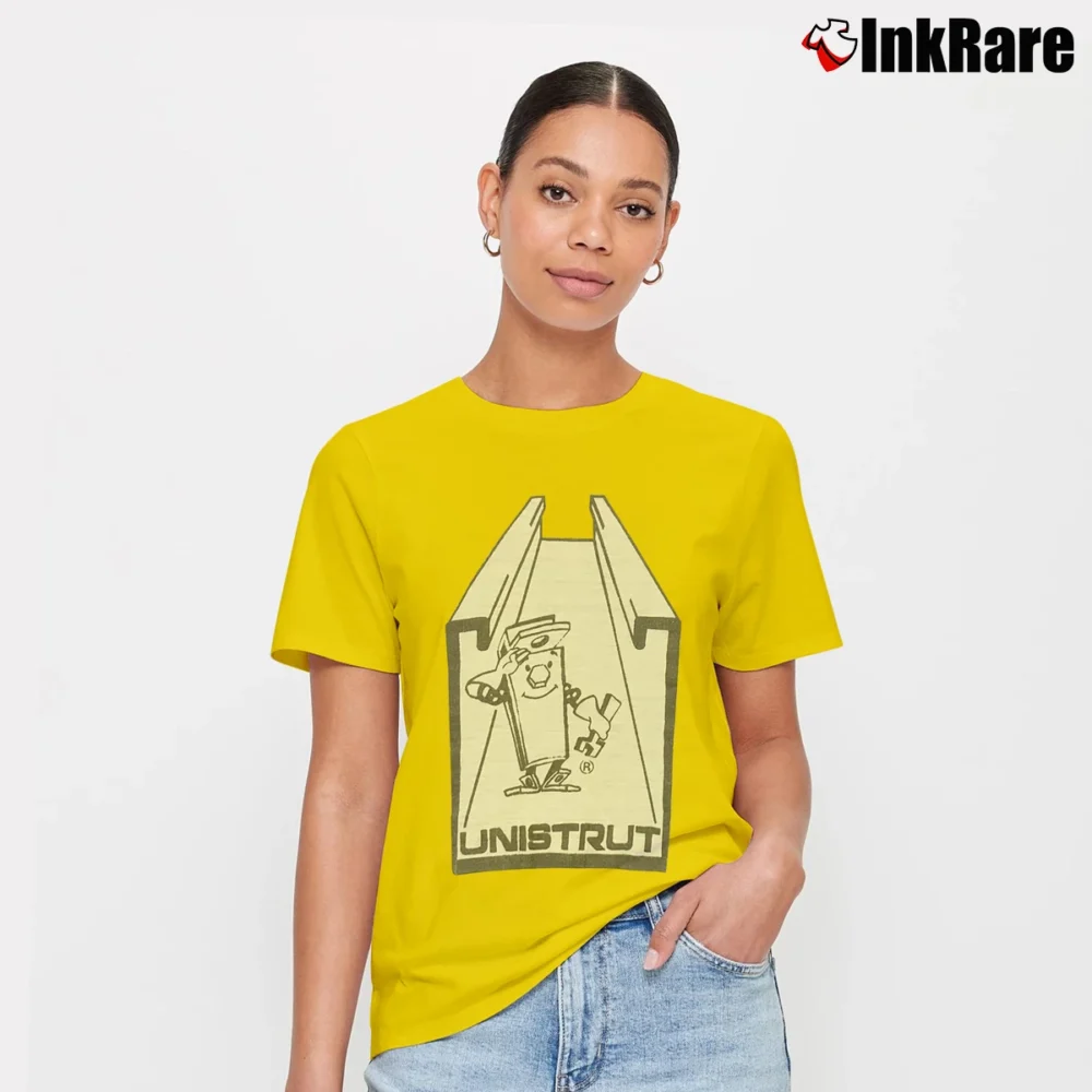 Women’s 70s Unistrut Mr Strut Walt Disney Eberl Iron Works Signature T-Shirt in yellow | Soft, Flattering Fit