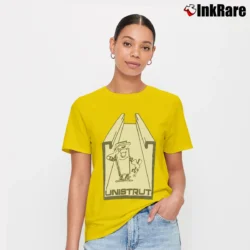 Women’s 70s Unistrut Mr Strut Walt Disney Eberl Iron Works Signature T-Shirt in yellow | Soft, Flattering Fit