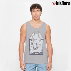 Men’s 70s Unistrut Mr Strut Walt Disney Eberl Iron Works Tank Top in sport grey | Breathable, Active-Friendly Design