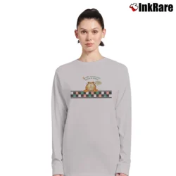 Women’s 80 Garfield The Cat Start Each Day With A Smile And Get It Over With Funny Long-Sleeve Top in sport grey | Sleek, Versatile, All-Season
