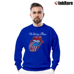 Men’s 80s 1981 The Rolling Stones North American Rock Concert Tour Crewneck Sweatshirt in royal blue | Cozy Fabric, Clean Style
