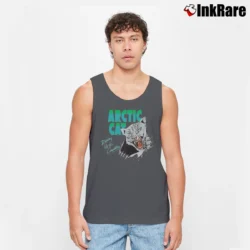 Men’s 80s 90s Arctic Cat Ripping Up The Competition Tank Top in charcoal | Breathable, Active-Friendly Design