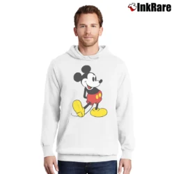 Men’s 80s 90s Mickey Mouse Disney Vintage Pullover Hoodie in white | Cozy, Durable, Modern Fit