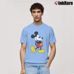 Men’s 80s 90s Mickey Mouse Disney Vintage Classic T-Shirt in light blue | Soft, Breathable Everyday Wear