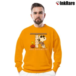 Men’s 80s 90s Peanuts Joe Buckeye Football Ohio State Pride Crewneck Sweatshirt in orange | Cozy Fabric, Clean Style