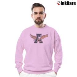 Men’s 80s Auburn Tigers War Eagle Graphic Crewneck Sweatshirt in light pink | Cozy Fabric, Clean Style