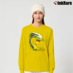 Women’s 80s Bart Simpson Surf Promo The Simpsons Long-Sleeve Top in yellow | Sleek, Versatile, All-Season