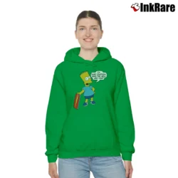 Women’s 80s Bart Simpson Who the Hell Are You The Simpsons Cozy Hoodie in irish green | Warm, Structured, Stylish