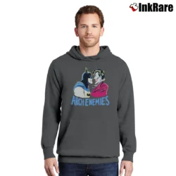 Men’s 80s Batman Joker Arch Enemies DC Comics Pullover Hoodie in charcoal | Cozy, Durable, Modern Fit