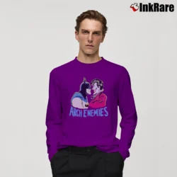 Men’s 80s Batman Joker Arch Enemies DC Comics Long-Sleeve Shirt in purple | Sleek, Lightweight, Year-Round Wear
