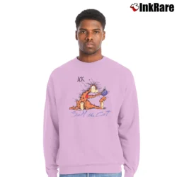 Men’s 80s Bill The Cat Bloom County Comic Crewneck Sweatshirt in light pink | Cozy Fabric, Clean Style