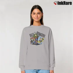 Women’s 80s Bloom County Bill The Cat Opus Boingers Comic Relaxed Sweatshirt in sport grey | Soft, Laid-Back Vibe