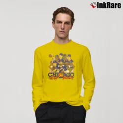 Men’s 80s Chicago Cubs Wild Bunch Caricature 1989 MLB Baseball Bobblehead Long-Sleeve Shirt in yellow | Sleek, Lightweight, Year-Round Wear
