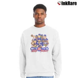 Men’s 80s Chicago Cubs Wild Bunch Caricature 1989 MLB Baseball Bobblehead Crewneck Sweatshirt in white | Cozy Fabric, Clean Style