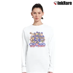 Women’s 80s Chicago Cubs Wild Bunch Caricature 1989 MLB Baseball Long-Sleeve Top in white | Sleek, Versatile, All-Season