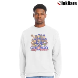 Men’s 80s Chicago Cubs Wild Bunch Caricature 1989 MLB Baseball Crewneck Sweatshirt in white | Cozy Fabric, Clean Style