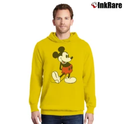 Men’s 80s Classic Mickey Mouse Disneyland Pullover Hoodie in yellow | Cozy, Durable, Modern Fit