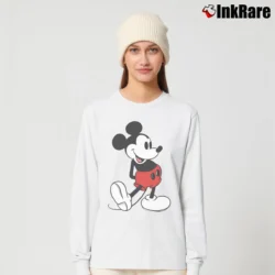 Women’s 80s Classic Mickey Mouse Disneyland Long-Sleeve Top in white | Sleek, Versatile, All-Season