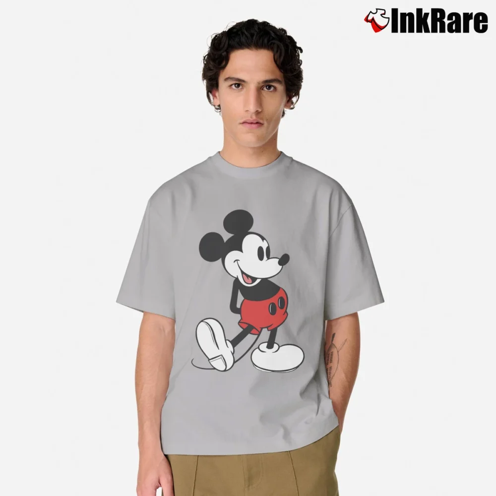 Men’s 80s Classic Mickey Mouse Disneyland Classic T-Shirt in sport grey | Soft, Breathable Everyday Wear
