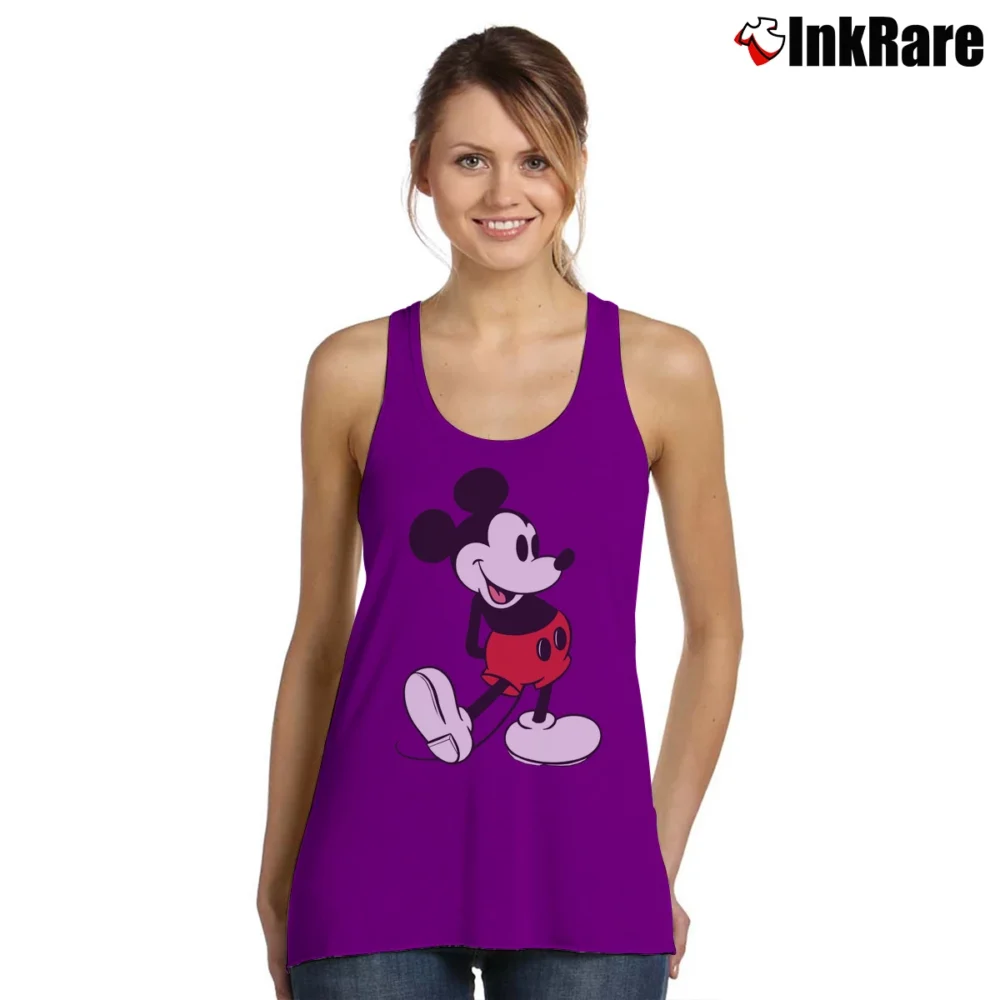 Women’s 80s Classic Mickey Mouse Disneyland Tank Top in purple | Lightweight, Movement-Friendly