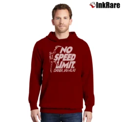 Men’s 80s Dania Beach Jai Alai Speed Pullover Hoodie in maroon | Cozy, Durable, Modern Fit