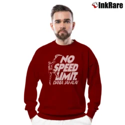 Men’s 80s Dania Beach Jai Alai Speed Crewneck Sweatshirt in maroon | Cozy Fabric, Clean Style