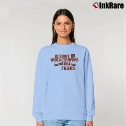 Women’s 80s Detroit Tigers 1984 World Champions Relaxed Sweatshirt in light blue | Soft, Laid-Back Vibe