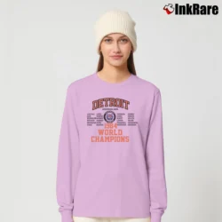 Women’s 80s Detroit Tigers 1984 World Champs Classic Long-Sleeve Top in light pink | Sleek, Versatile, All-Season