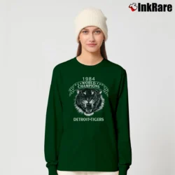 Women’s 80s Detroit Tigers 1984 World Series Champs Long-Sleeve Top in forest green | Sleek, Versatile, All-Season