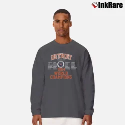 Men’s 80s Detroit Tigers 1984 World Series Long-Sleeve Shirt in charcoal | Sleek, Lightweight, Year-Round Wear