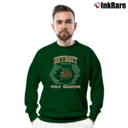 Men’s 80s Detroit Tigers 1984 World Series Roster Crewneck Sweatshirt in forest green | Cozy Fabric, Clean Style