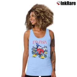 Women’s 80s Disney Fantasia Mickey Mouse Tank Top in light blue | Lightweight, Movement-Friendly