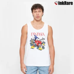 Men’s 80s Disney Fantasia Mickey Mouse Tank Top in white | Breathable, Active-Friendly Design