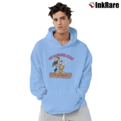 Men’s 80s Disney Fort Wilderness Resort Mickey Mouse Pullover Hoodie in light blue | Cozy, Durable, Modern Fit