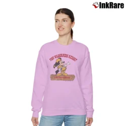 Women’s 80s Disney Fort Wilderness Resort Mickey Mouse Relaxed Sweatshirt in light pink | Soft, Laid-Back Vibe