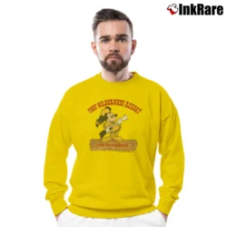 Men’s 80s Disney Fort Wilderness Resort Mickey Mouse Crewneck Sweatshirt in yellow | Cozy Fabric, Clean Style