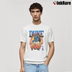 Men’s 80s Duke Blue Devils Now You're Playing With Fire Classic T-Shirt in white | Soft, Breathable Everyday Wear