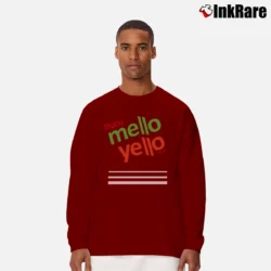 Men’s 80s Enjoy Mello Yello Soda Pop Long-Sleeve Shirt in maroon | Sleek, Lightweight, Year-Round Wear