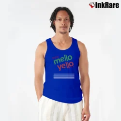 Men’s 80s Enjoy Mello Yello Soda Pop Tank Top in royal blue | Breathable, Active-Friendly Design